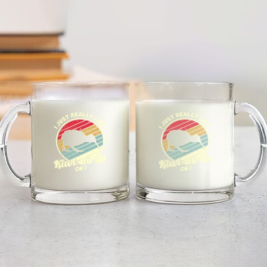Bird Lover Endangered Species Kiwi Bird Glass Mugs