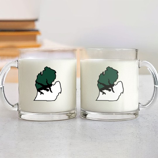 Michigan Wrestling Glass Mugs