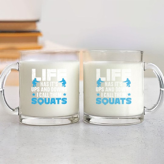 Life Has Its Postal Service and Downs I Call Them Squats Glass Mugs