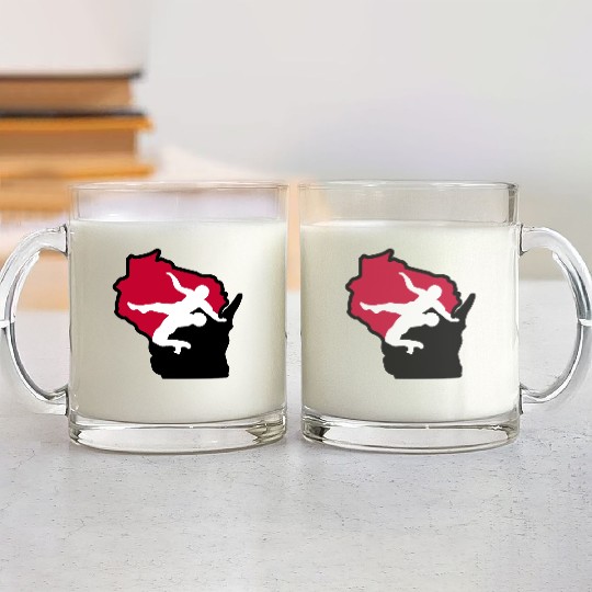 Wisconsin Wrestling Glass Mugs