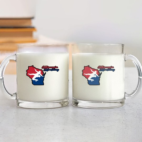 Wisconsin Wrestling Glass Mugs
