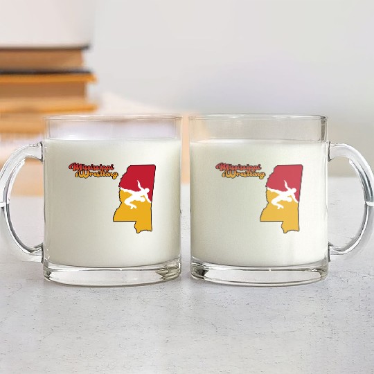Mississippi Wrestling Glass Mugs