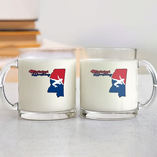 Mississippi Wrestling Glass Mugs