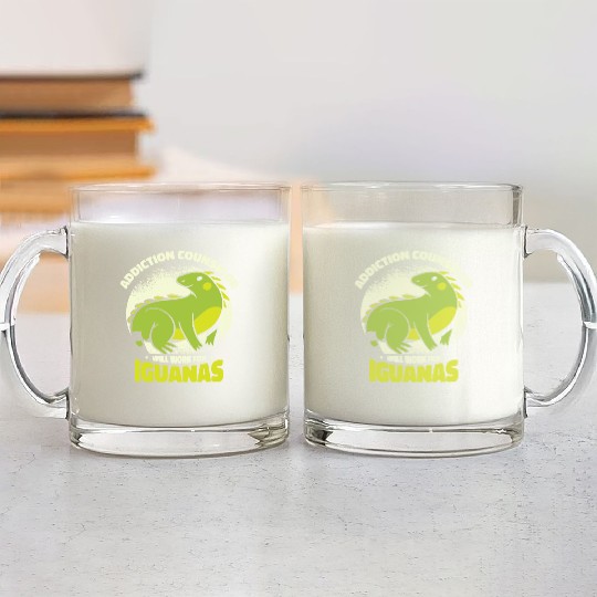 Iguana Lizard Addiction Reptile Iguana Lover Glass Mugs