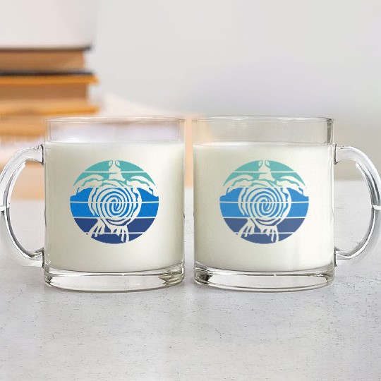 Earth Day, Sea Turtle, Clean the Ocean Glass Mugs