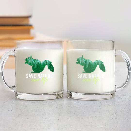 Save Nature Save Life Design environment Glass Mugs