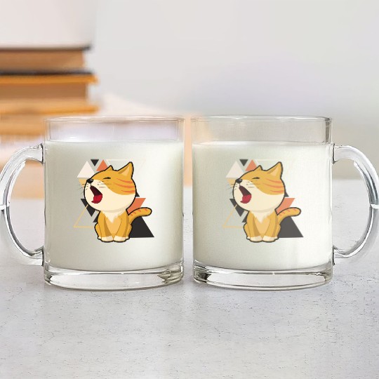 Cute little cat adorable kitty Kittenlove cat mom Glass Mugs
