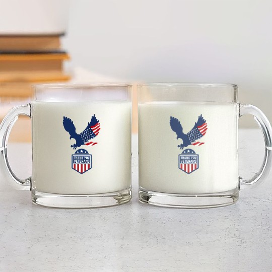 Happy Memorial Day Thank you Veterans American Glass Mugs