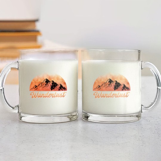 Wanderlust Mountaineer Hiker Summit sport Glass Mugs