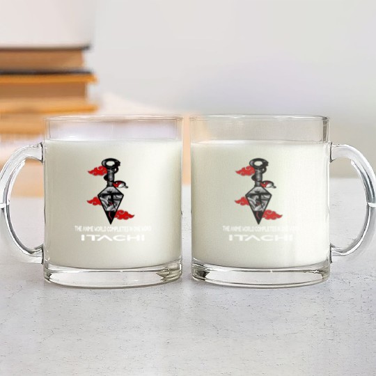 The anime world completes in one word Itachi Glass Mugs