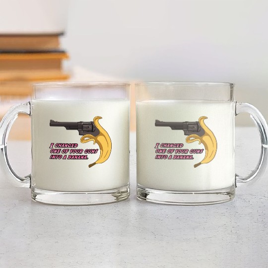 Jojo Banana Gun Glass Mugs
