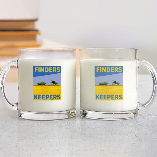 Funny Farmer Tractor Ukraine Flag Support Finders\ Glass Mugs