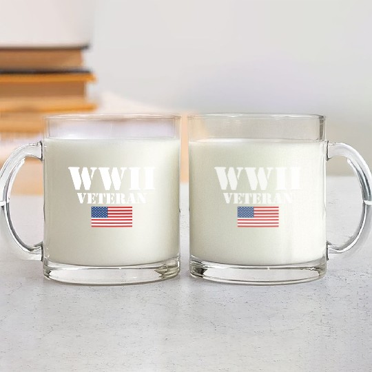 American Patriot Wwii Veteran Military World War 2 Glass Mugs