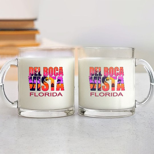 Del Boca Vista Retirement Community Novelty Glass Mugs