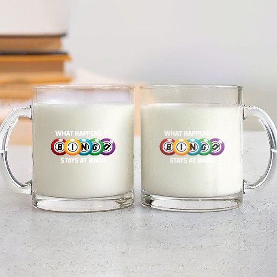 What Happens At Bingo Stays At Bingo Lucky Bingo Glass Mugs