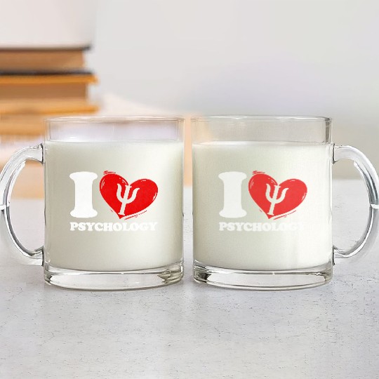 I Love Psychology Psychologist Glass Mugs