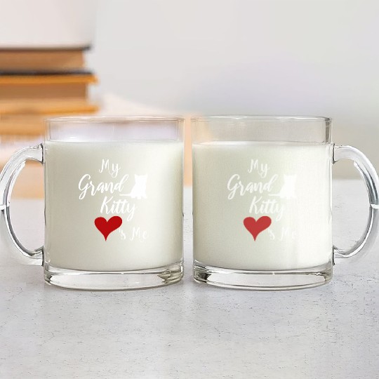 My Grandkitty Loves Me Grandma Of Cats Or Kittens Glass Mugs