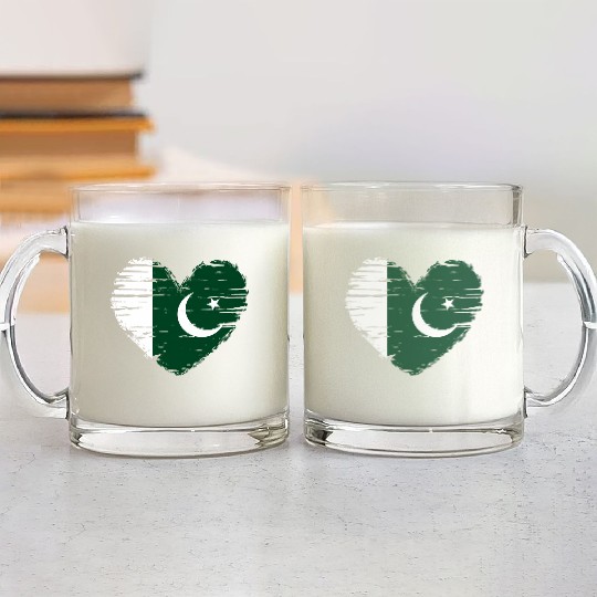 Pakistan Flag Pakistan Sport Flag Pakistan Glass Mugs
