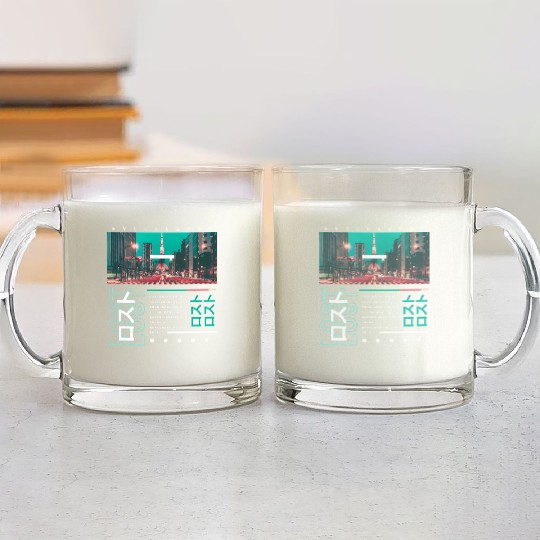 Japanese Streetwear Vibes Aesthetic Tokyo Fashion Glass Mugs