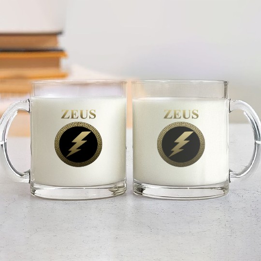 Zeus Ancient Greek God Thunderbolt Glass Mugs