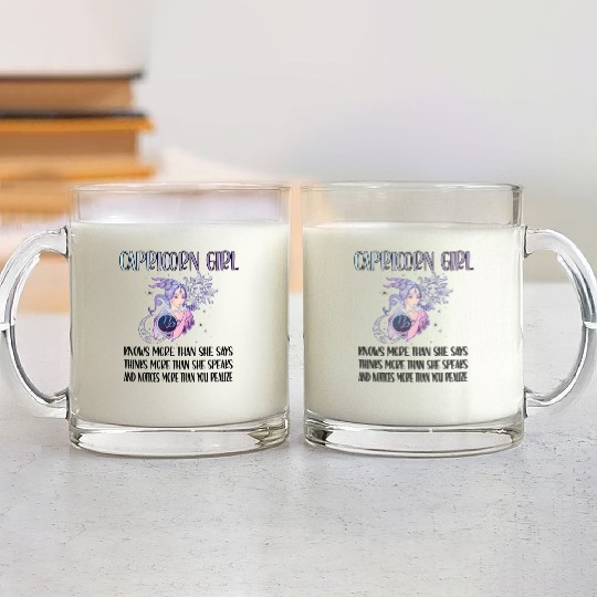 Capricorn Zodiac Sign Capricorn Horoscope Glass Mugs