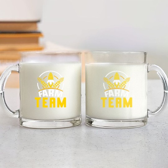 Farm Team Hobby Job Farmer Farming Glass Mugs