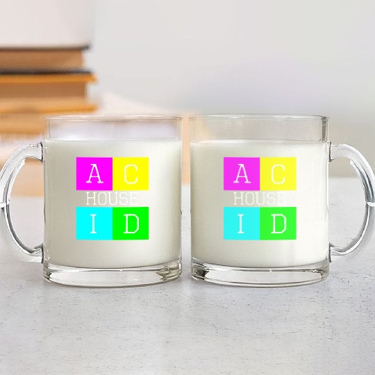 Acid house logo Glass Mugs