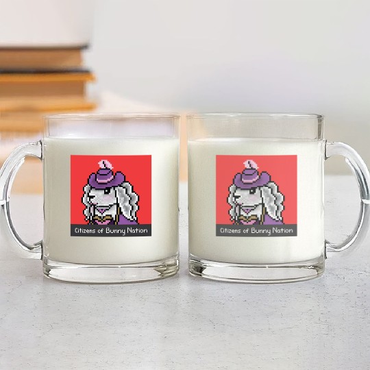 Citizens of Bunny Nation NFT #96 Artwork Glass Mugs