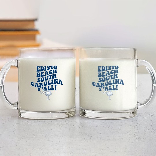 Edisto Beach South Carolina Y'All Sc Southern Glass Mugs