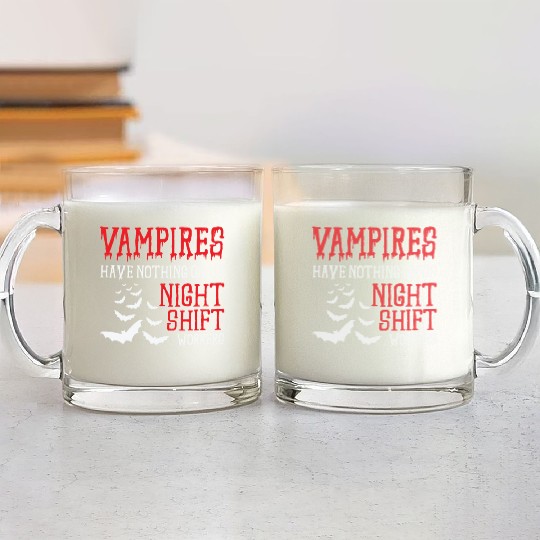 Night Shift Worker Graveyard Duty Glass Mugs
