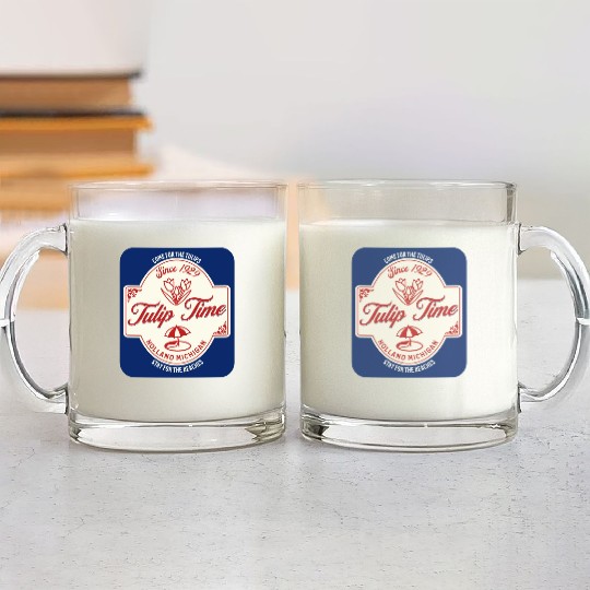 Tulip Festival Time in Holland Michigan! Glass Mugs