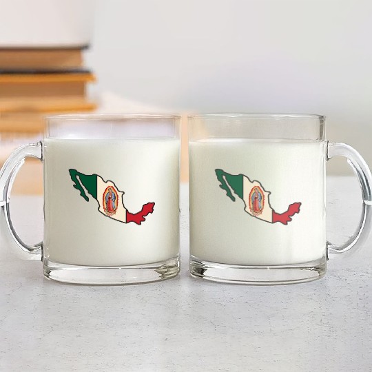 Our Lady Of Guadalupe Virgin Mary Glass Mugs