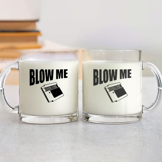 Blow Me Video Game Glass Mugs