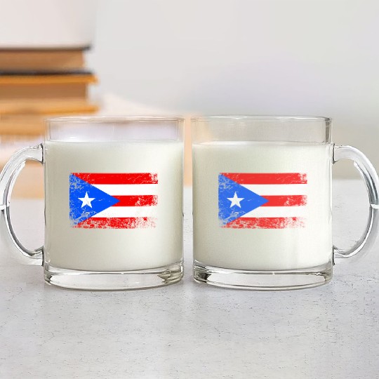 Puerto Rico National Flag Glass Mugs
