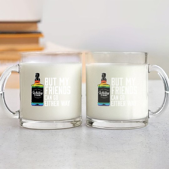 Proud Ally LGBT I Like My Bourbon Straight LGBTQ Glass Mugs