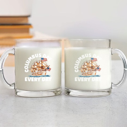Christopher Columbus Italian American Columbus Day Glass Mugs