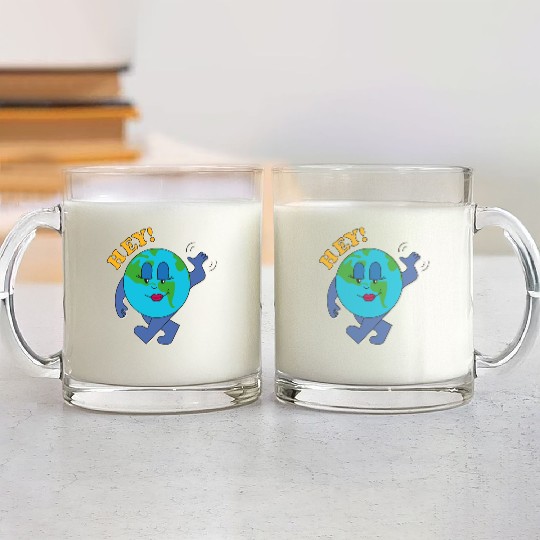 Happy Earth Glass Mugs
