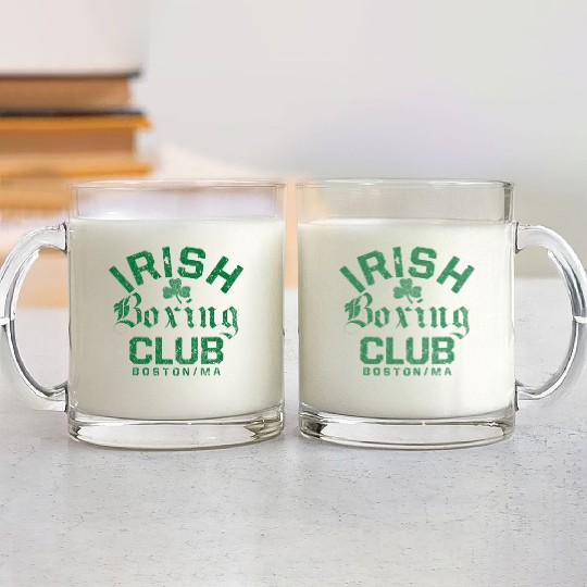 Irish Boxing Club Boston Massachusetts Glass Mugs