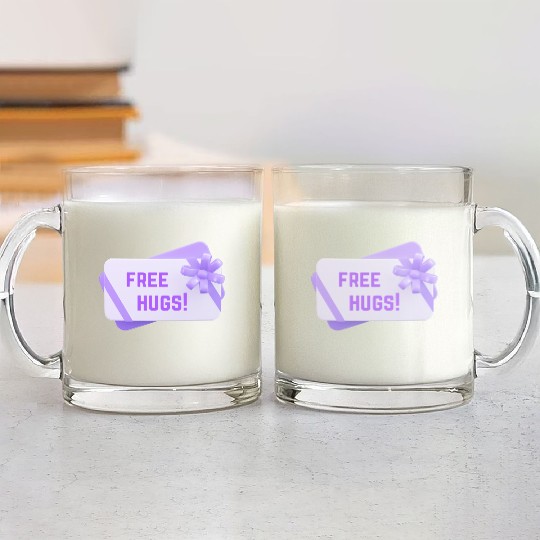 Free Free Hugs Gift Card funny Glass Mugs