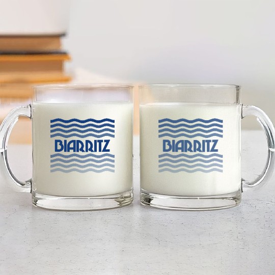 Biarritz France nostalgia Glass Mugs