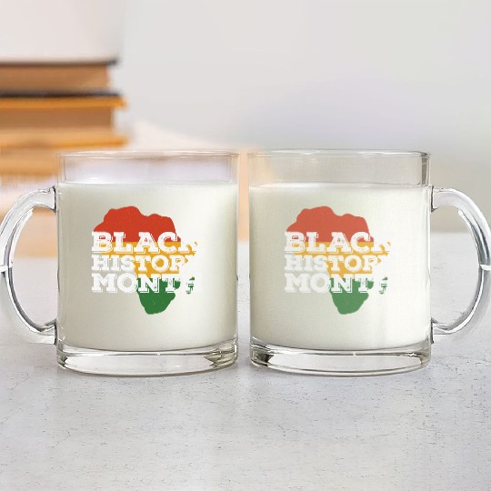African Black History Month Glass Mugs