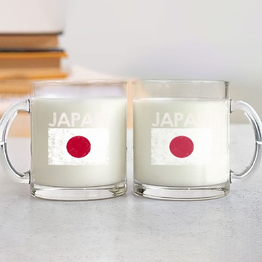 Japan Japanese Flag Pride Glass Mugs
