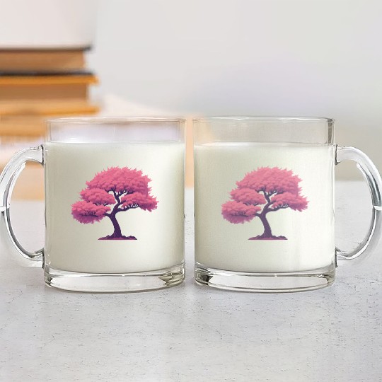 Blooming Sakura tree Glass Mugs