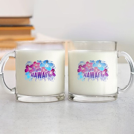 Hawaii Hibiscus Flower - Tropical Island Beauty Glass Mugs