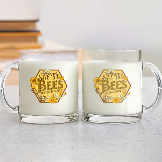 Honey Bee Beekeeping Save The Bees Glass Mugs
