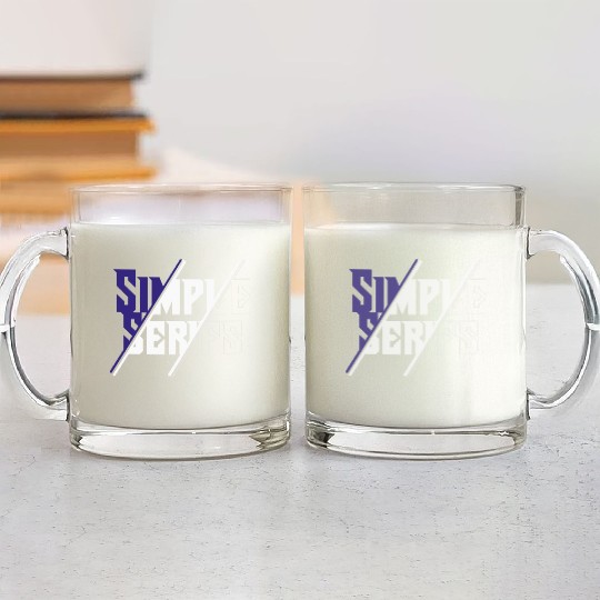 Minimalist Typography Glass Mugs