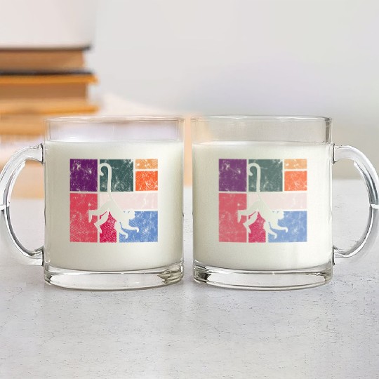 Vintage Monkey – Retro Jungle Vibes Glass Mugs