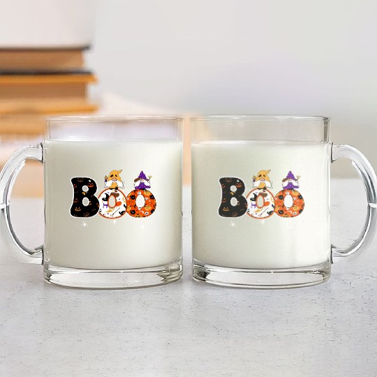 Boo Gnome Crew costume Funny Halloween Glass Mugs