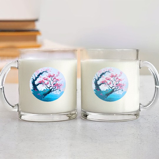 Cherry blossoms tree Glass Mugs