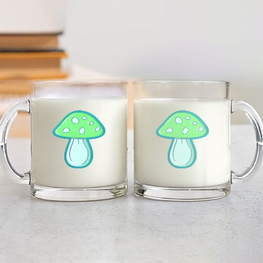 Mushroom CV2 Light Green and Blue Glass Mugs